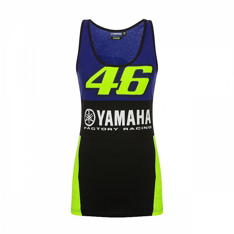 Official VR46 Womens Yamaha Racing Tank Top - Blue / Black