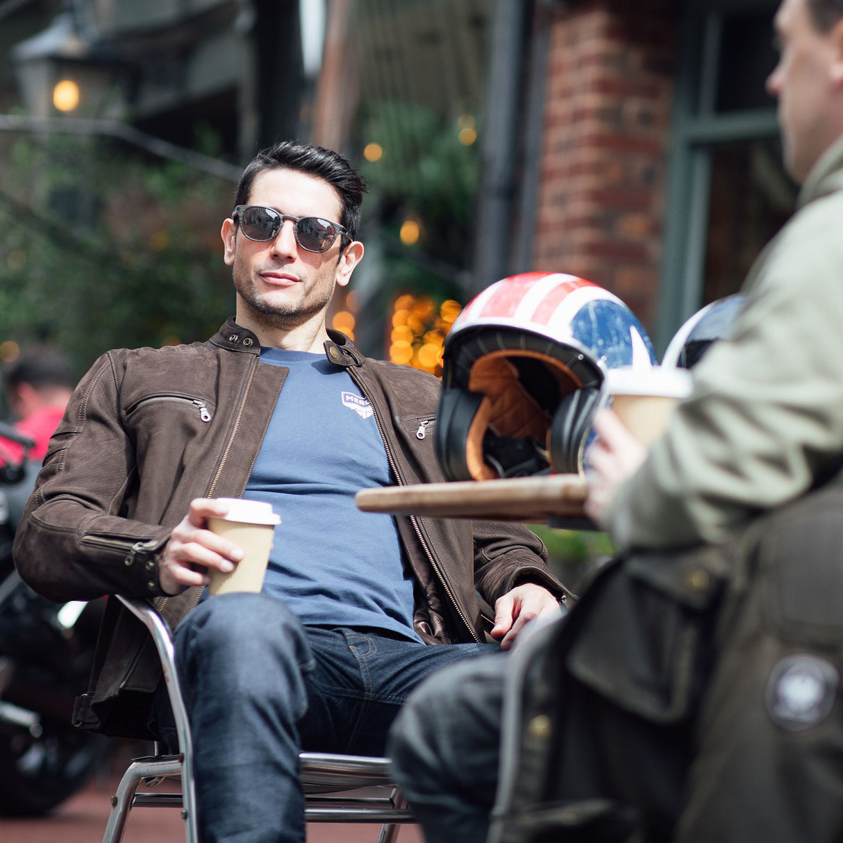 Merlin Truro Signature Organic Cotton Tee T-Shirt Navy Blue