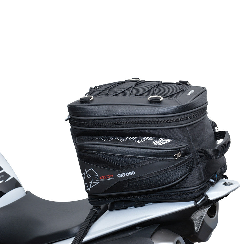 Oxford T40R Motorbike Motorcycle Tail Pack - Black - 40 Litres - Oxford - - MSG BIKE GEAR