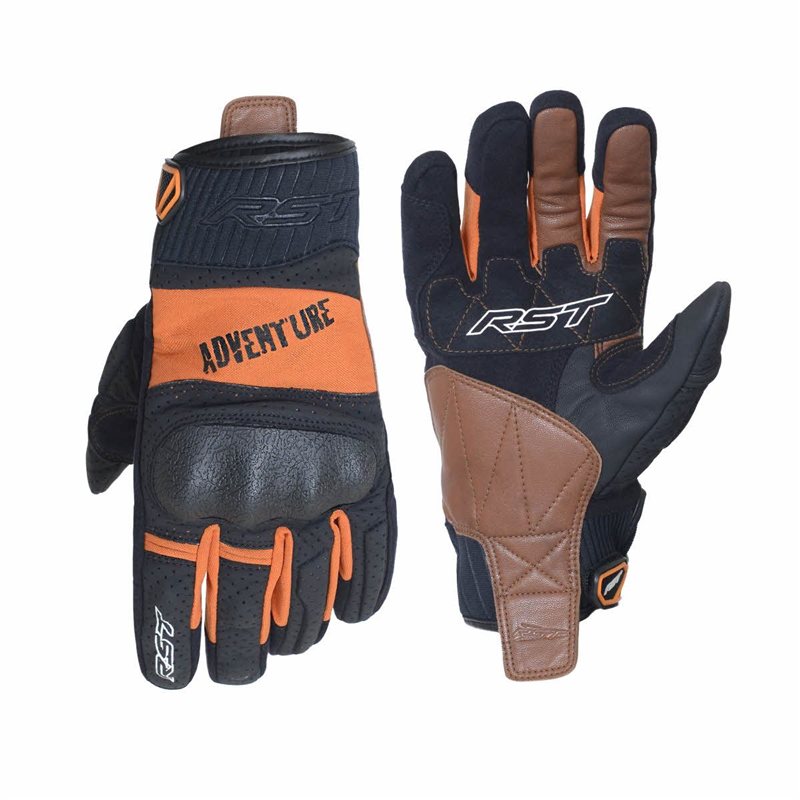 RST 2109 Adventure Leather Gloves - Orange/Black