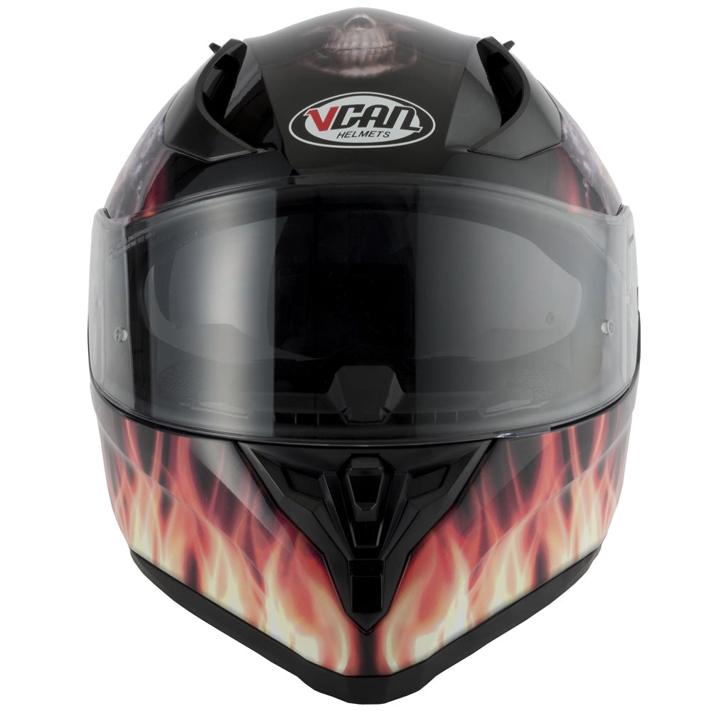 Vcan V128 Full Face Helmet - Flame