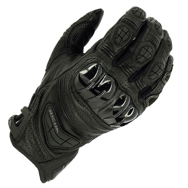 Richa Stealth CE Cerified Sports Motorbike Motorcycle Leather Gloves - Black - Richa - - MSG BIKE GEAR - 1