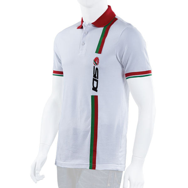 OFFICIAL SIDI CASUALS STRIPE POLO SHIRT T-SHIRT TEE - WHITE - Sidi - - MSG BIKE GEAR