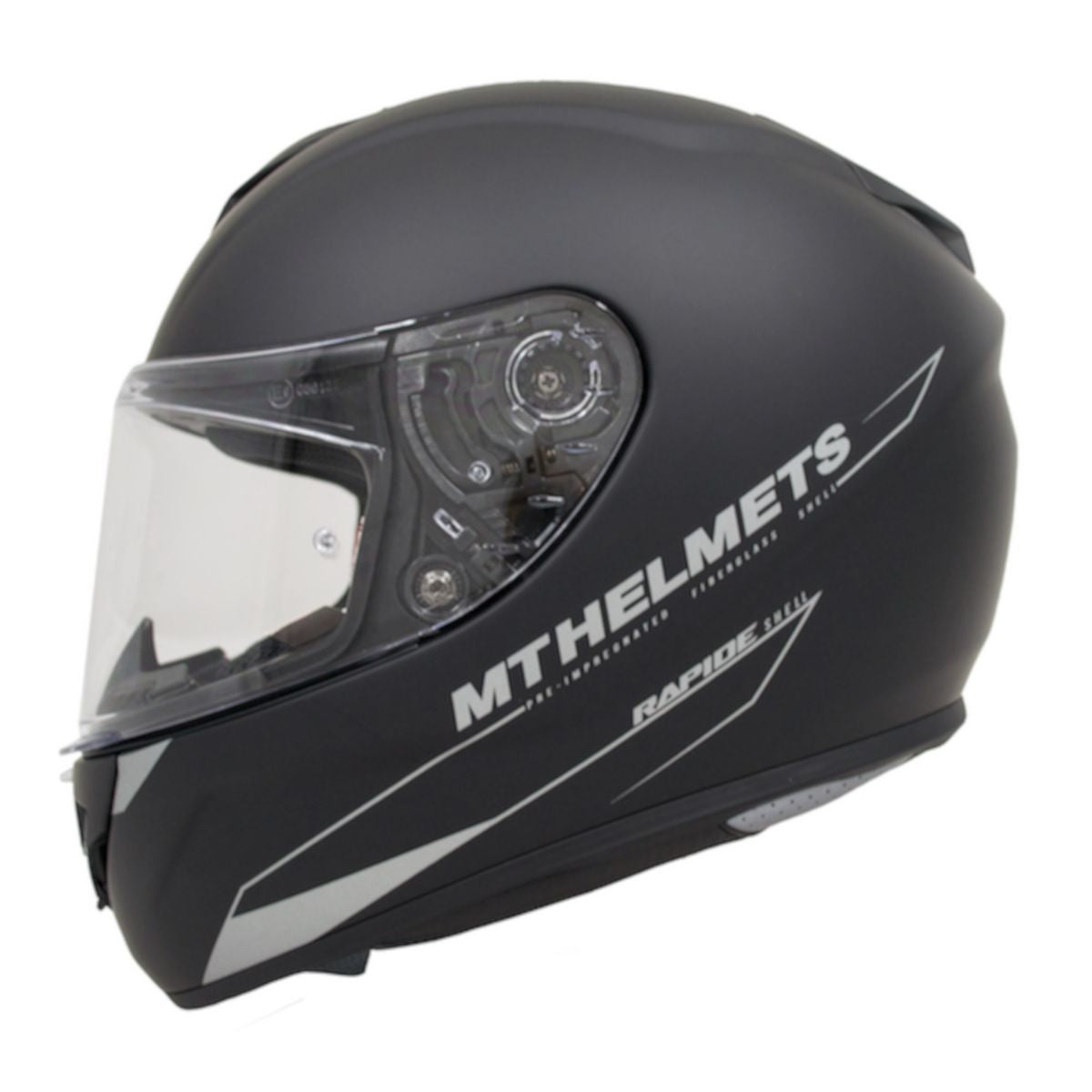 MT Rapide Solid Full Face Helmets - Matt Black