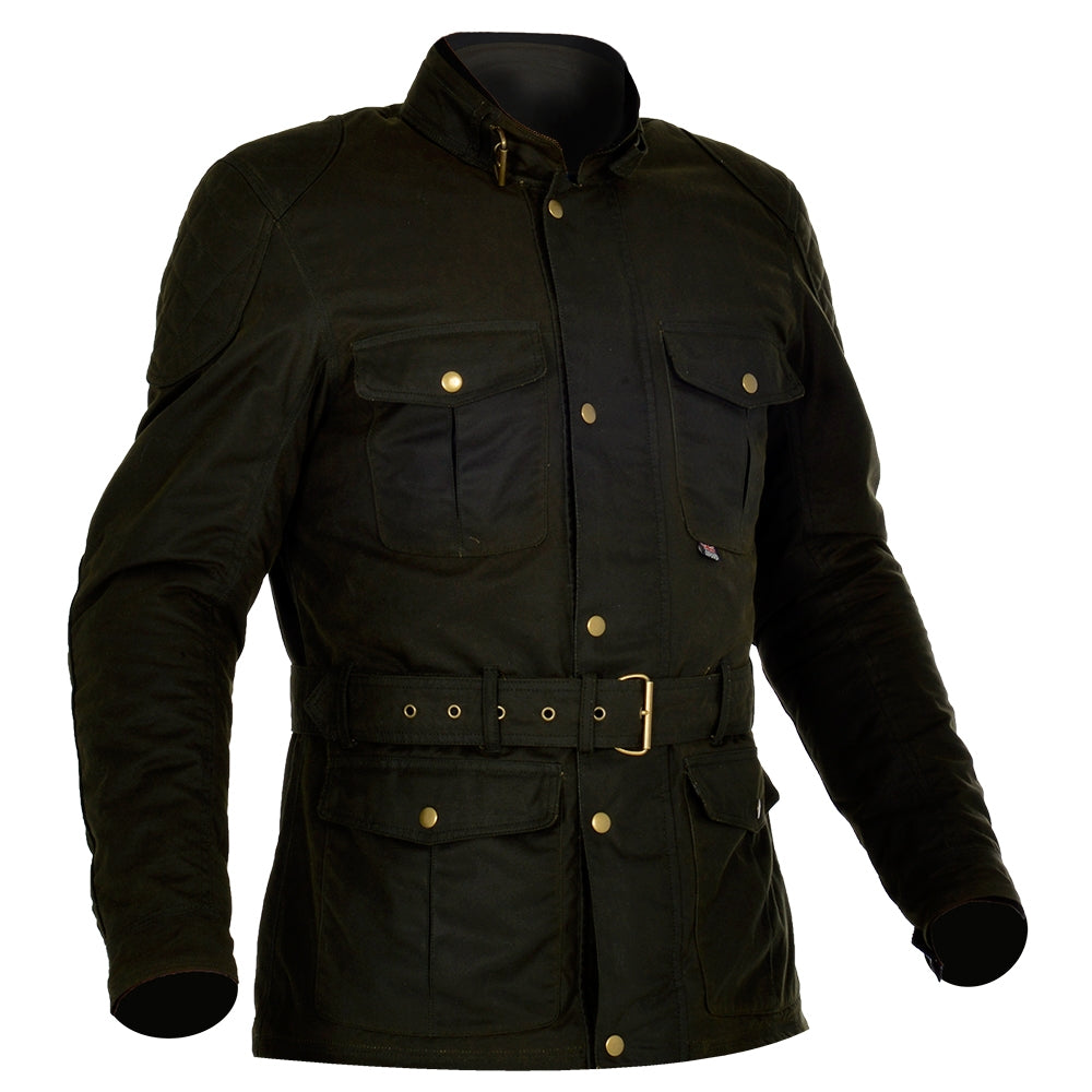 Oxford Bradwell Men's Waxed Waterproof Motorcycle Jacket - Rifle Green - Oxford - - MSG BIKE GEAR - 3