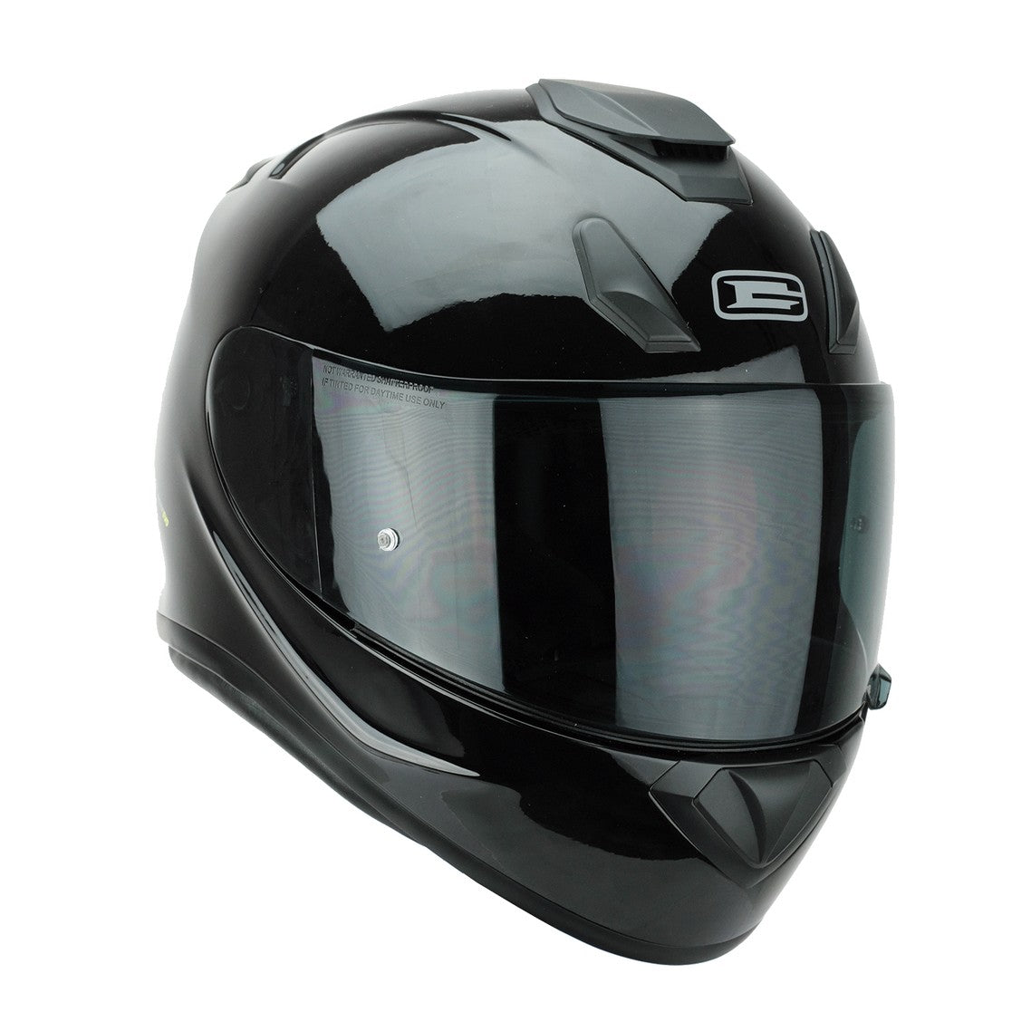 G-Mac Roar Evo Blackout Full Face Fibreglass Motorcycle Helmet + FREE Dark Visor