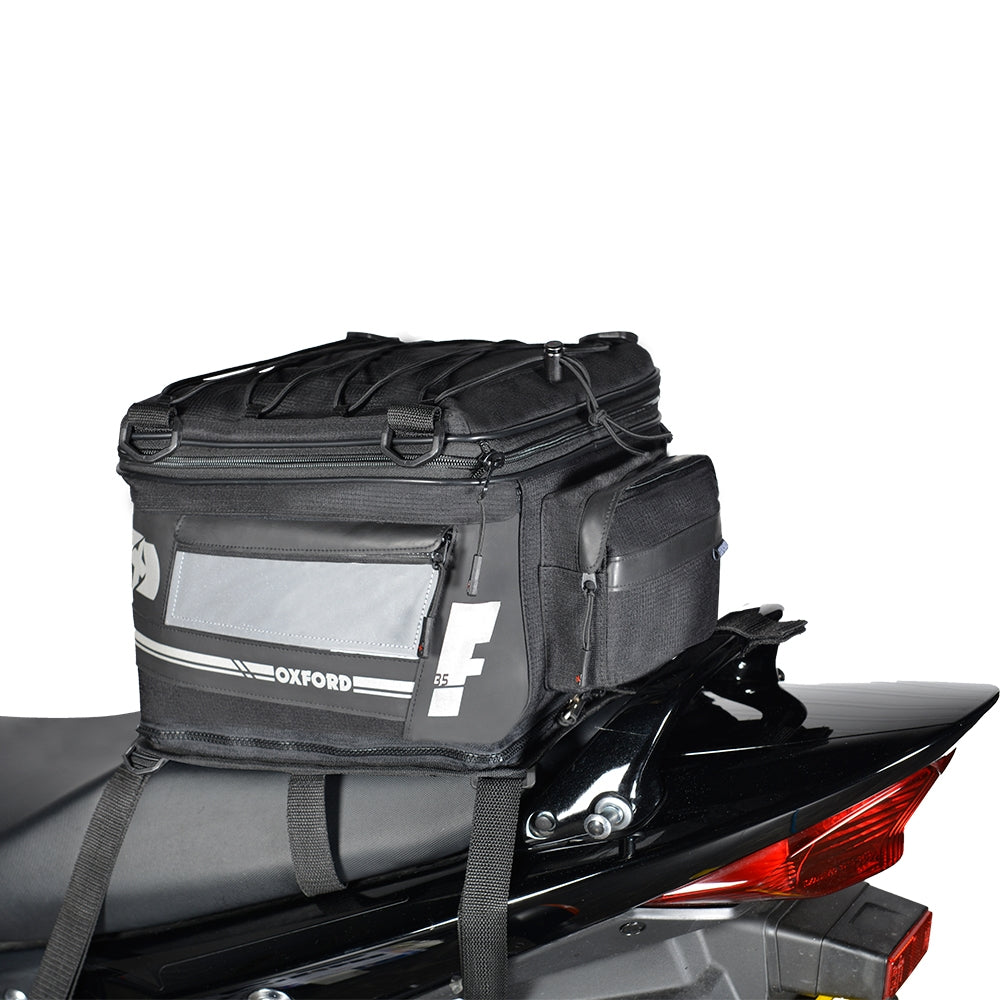 Oxford Luggage F1 35 Litres Expandable Tail Pack - Black