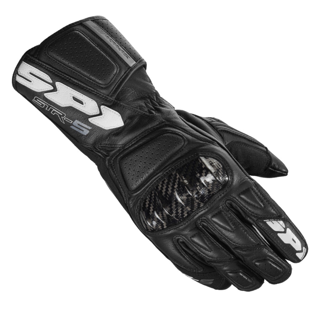 Spidi STR 5 Leather Sports Gloves - Black