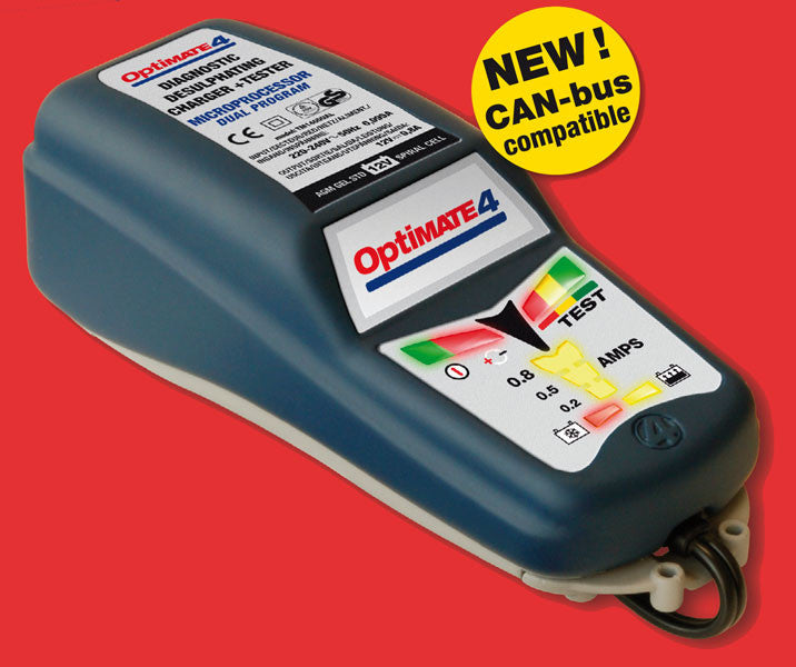 Optimate 4 12V Car Motorcycle Quality Battery Optimiser Charger - Optimate - - MSG BIKE GEAR