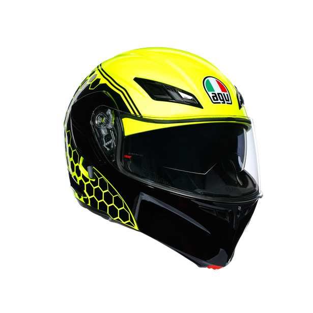 AGV Compact-ST Detroit Flip Front Helmet - Fluo Yellow / Black