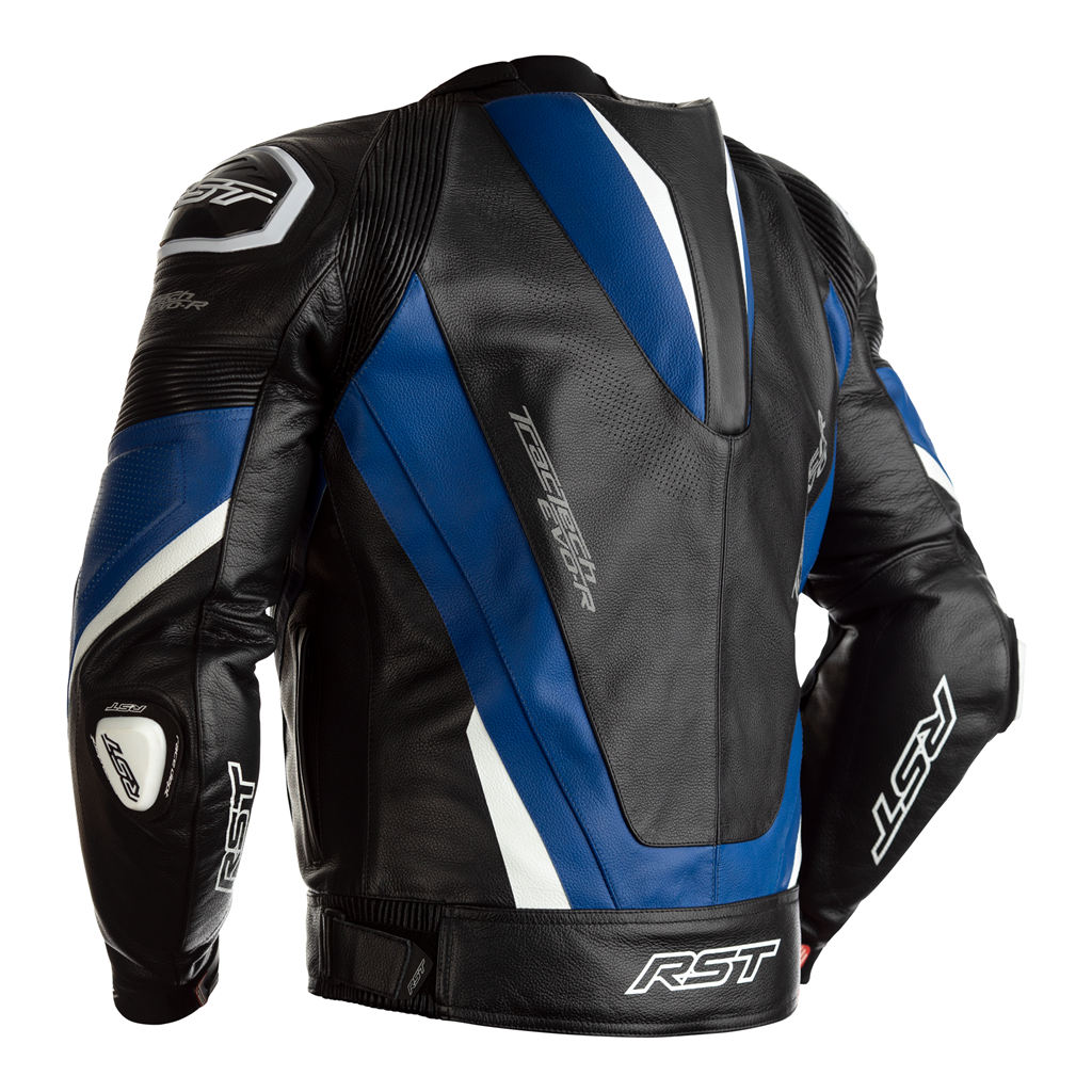RST Tractech Evo R CE Leather Jacket - Black / Blue / White