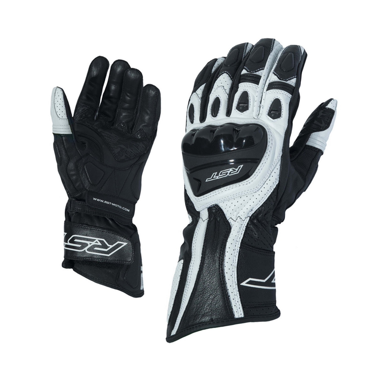 RST 2085 R-18 Leather Sports Gloves - White
