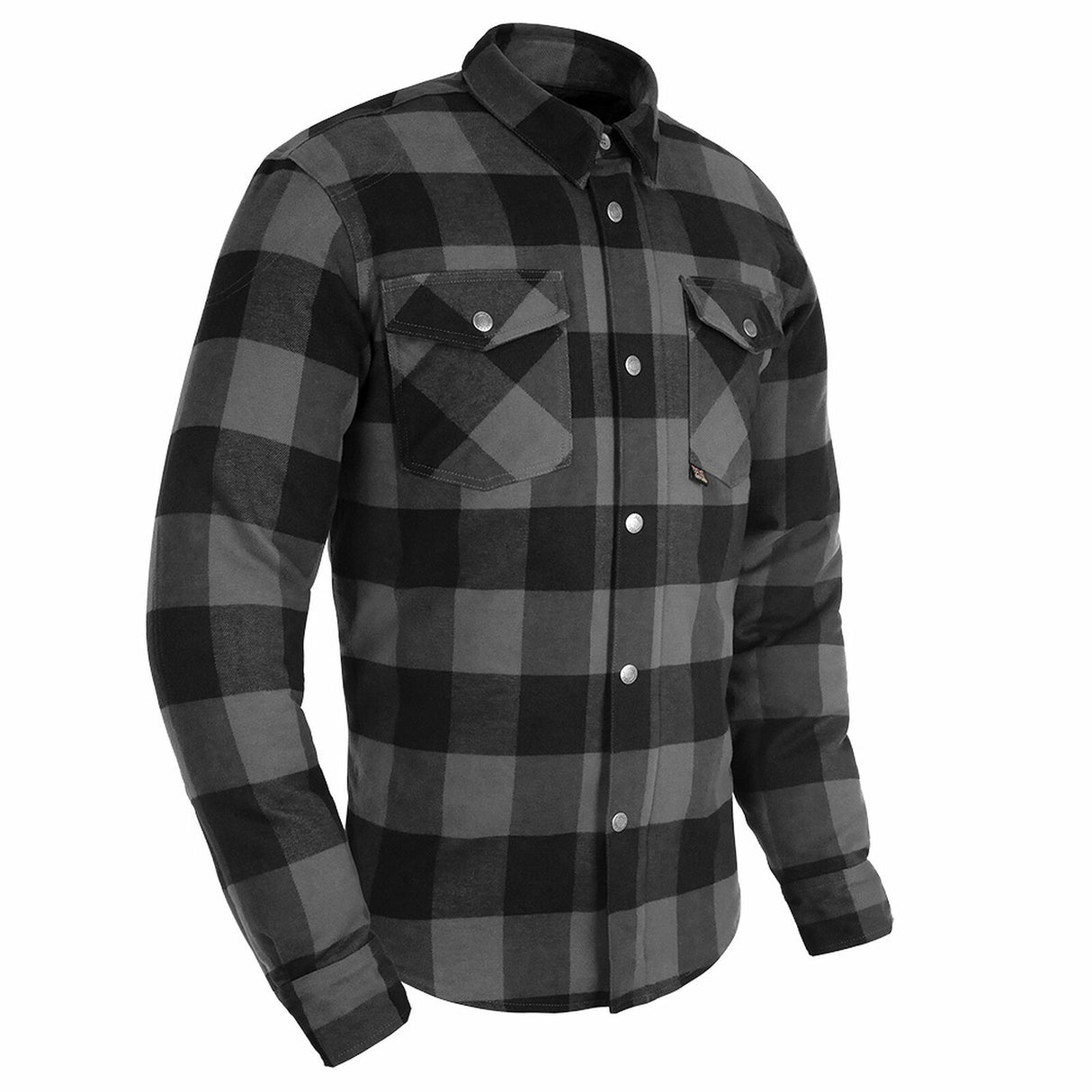 Oxford Kickback 2.0 Mens CE Level 1 Armoured Aramid Check Shirt - Grey