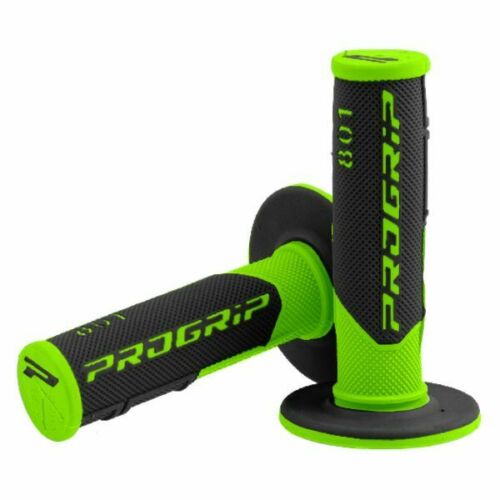 Progrip Motocross 801 Handlebar Grips - Fluorescent Green/Black