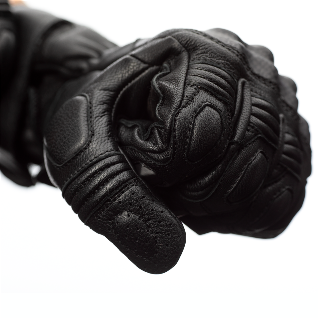 RST Axis CE Leather Sports Gloves - Black / White