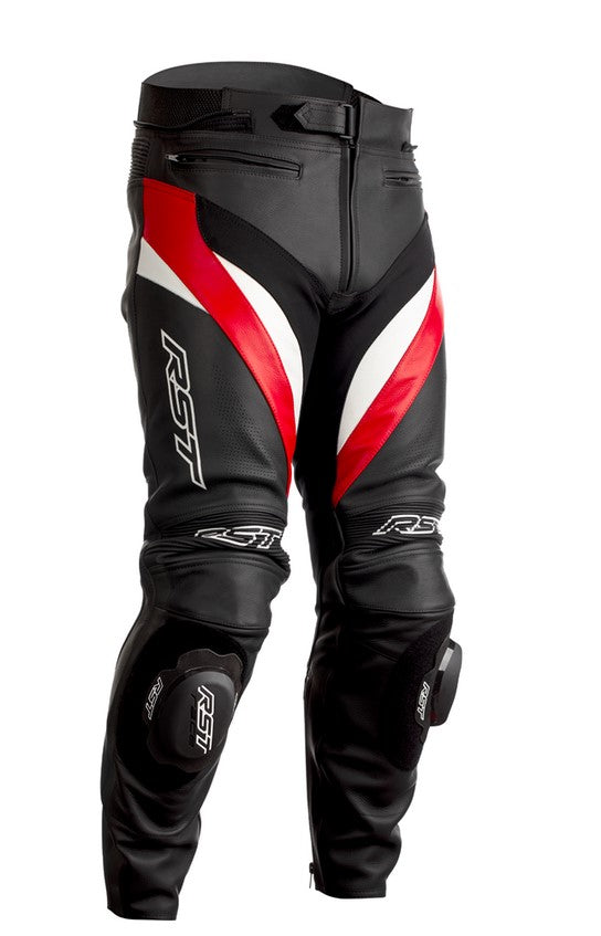 RST Tractech Evo 4 CE Leather Trousers - Black / Red