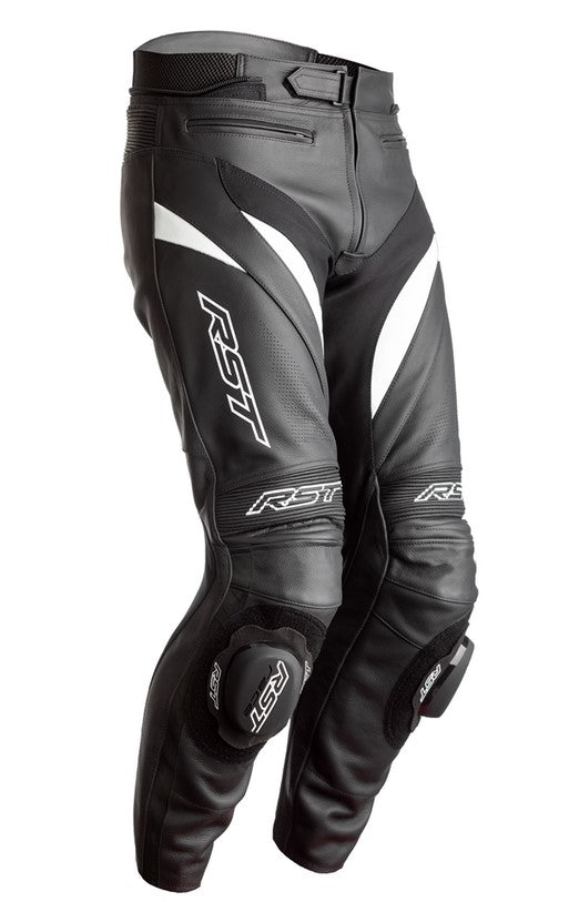RST Tractech Evo 4 CE Leather Trousers - Black / White