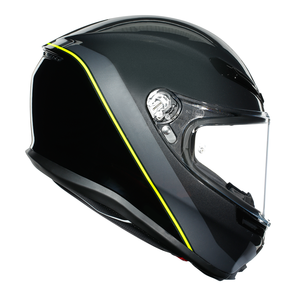 AGV K6 "Minimal" Full Face Helmet - Gunmetal / Black / Fluo Yellow