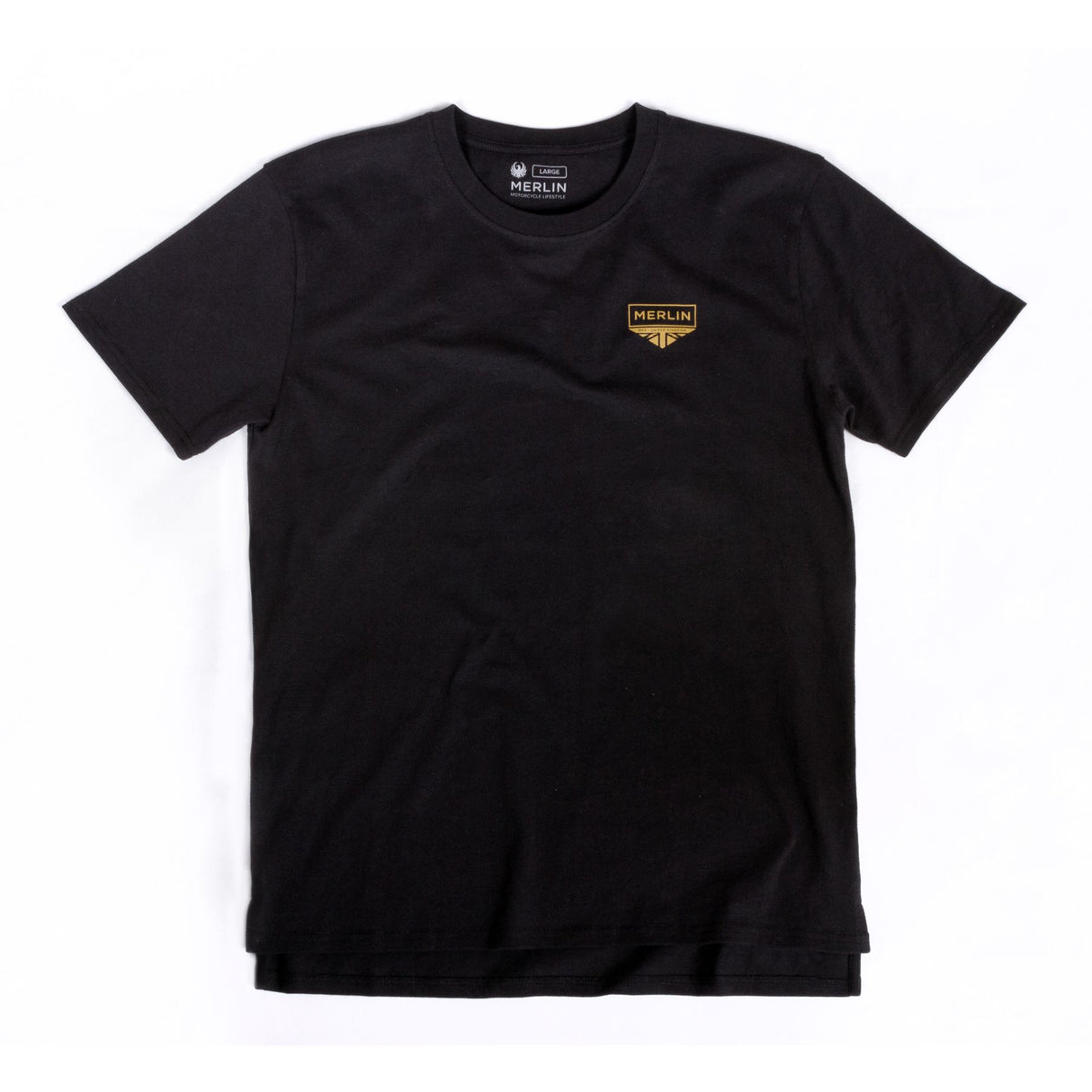 Merlin Truro Signature Organic Cotton Tee T-Shirt Black