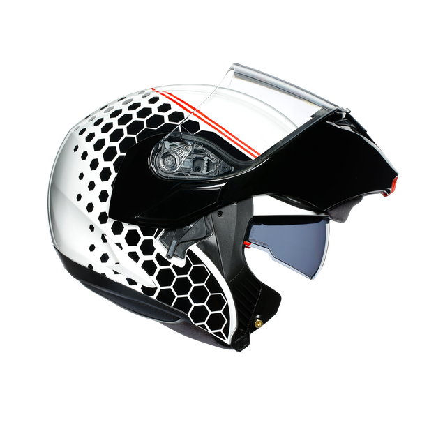 AGV Compact-ST Detroit Flip Front Helmet - White / Black