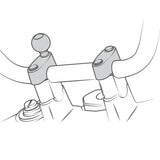 RAM® Motorcycle Handlebar Clamp Base with M8 Bolts