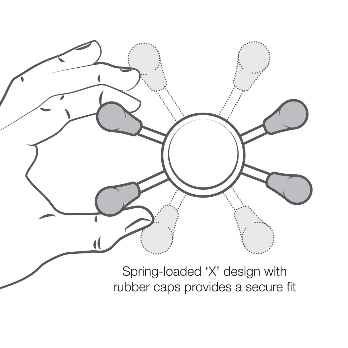 RAM® X-Grip® Phone Mount with RAM® Snap-Link™ Tough-Claw™ For Smaller Devices
