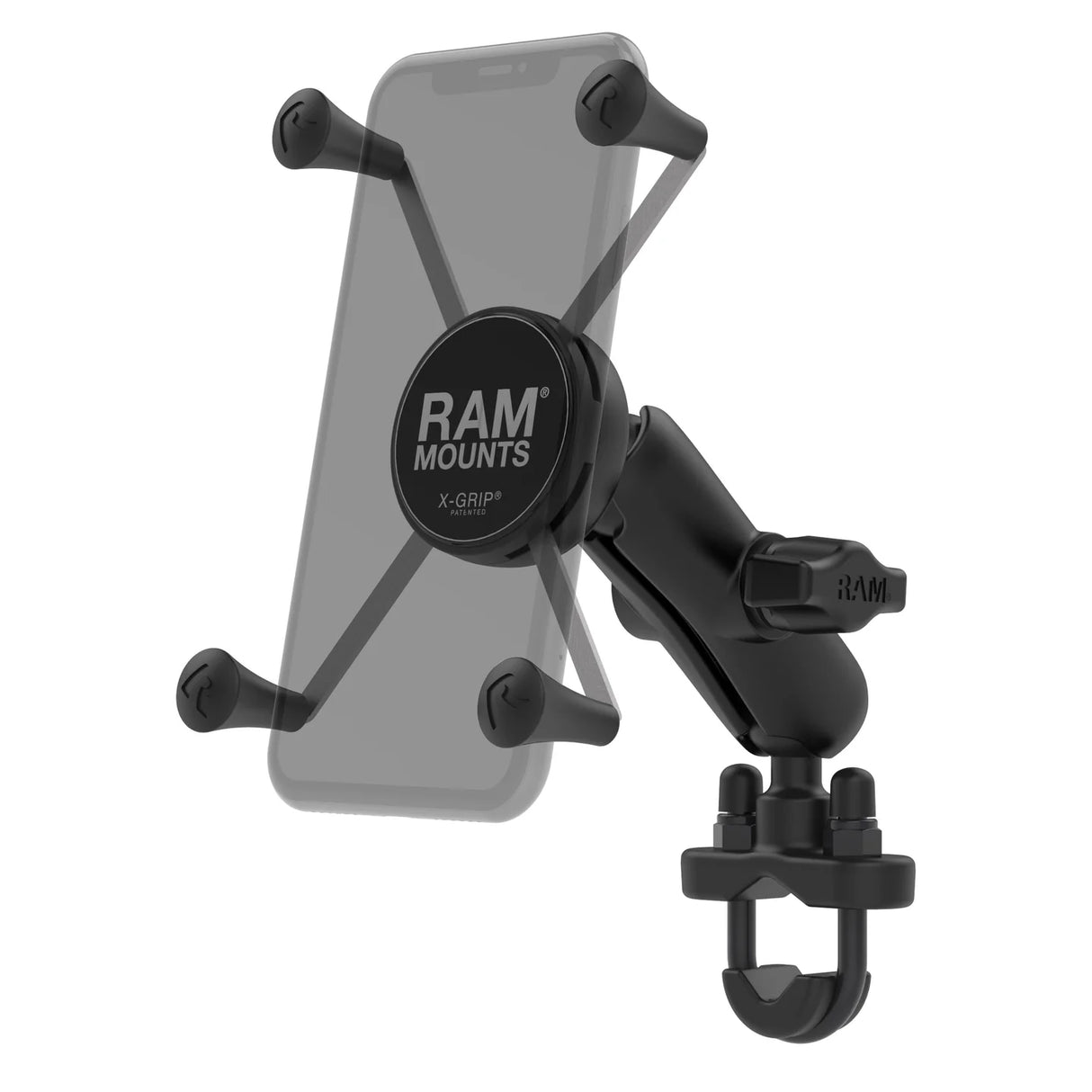 RAM® X-Grip® Large Phone Mount with Handlebar U-Bolt Base - Medium Arm