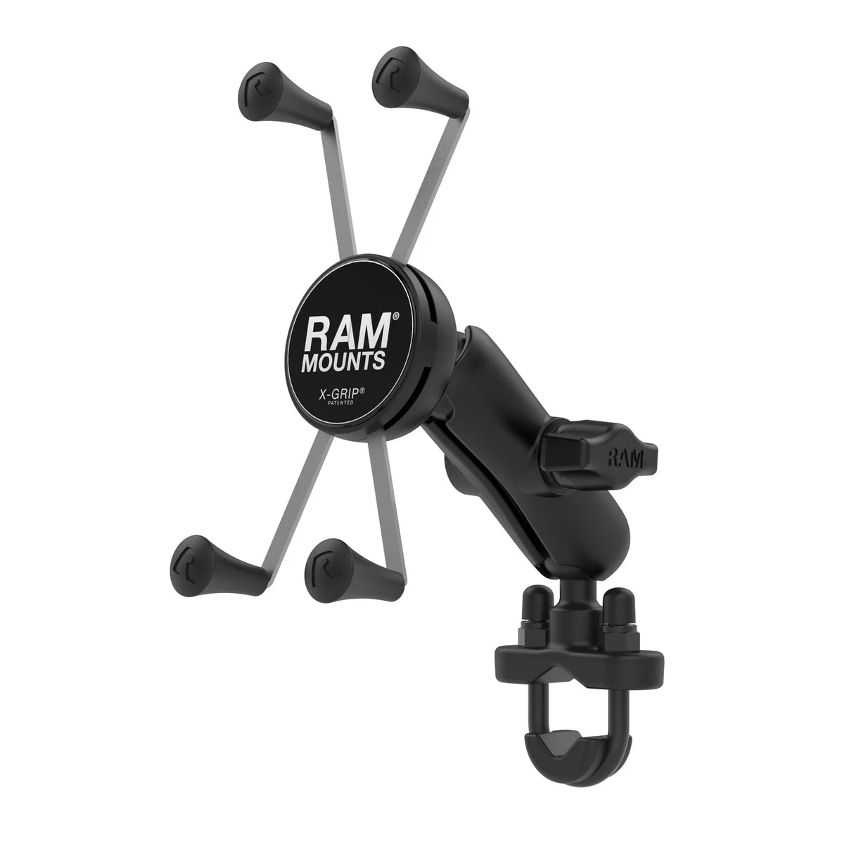 RAM® X-Grip® Large Phone Mount with Handlebar U-Bolt Base - Medium Arm