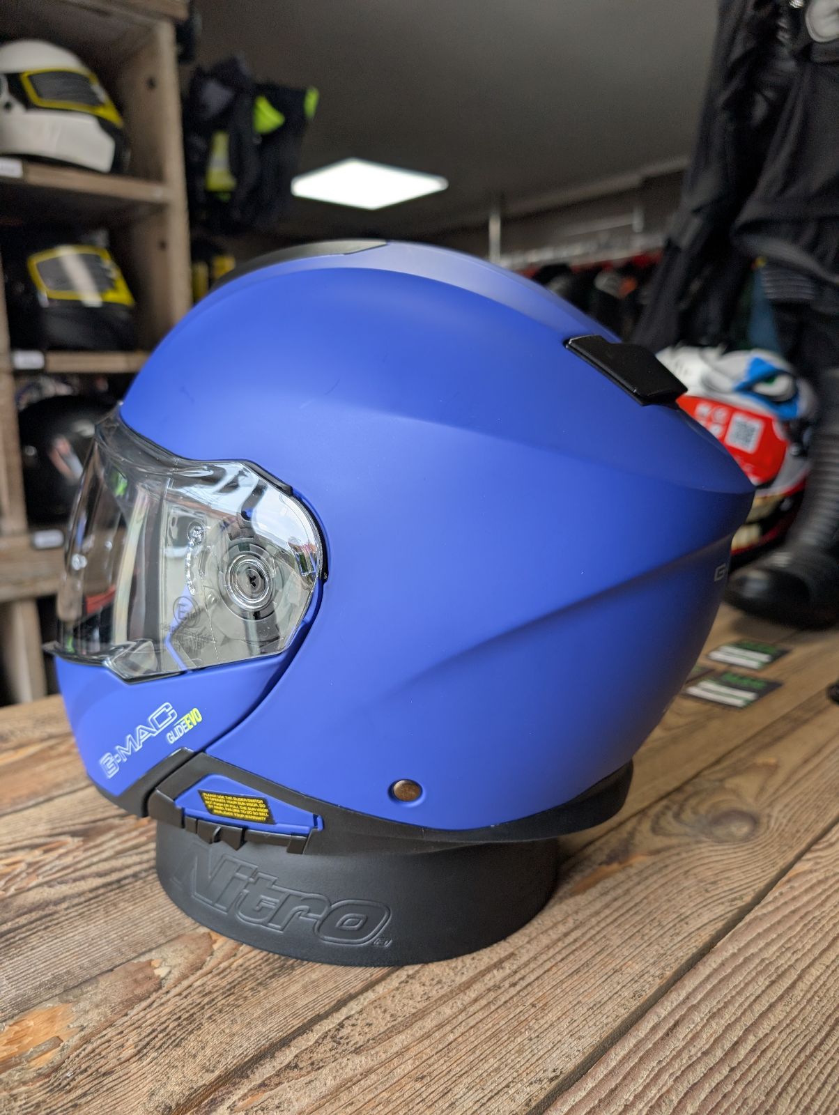 G-Mac Glide Evo Flip Front Helmet - Satin Blue M