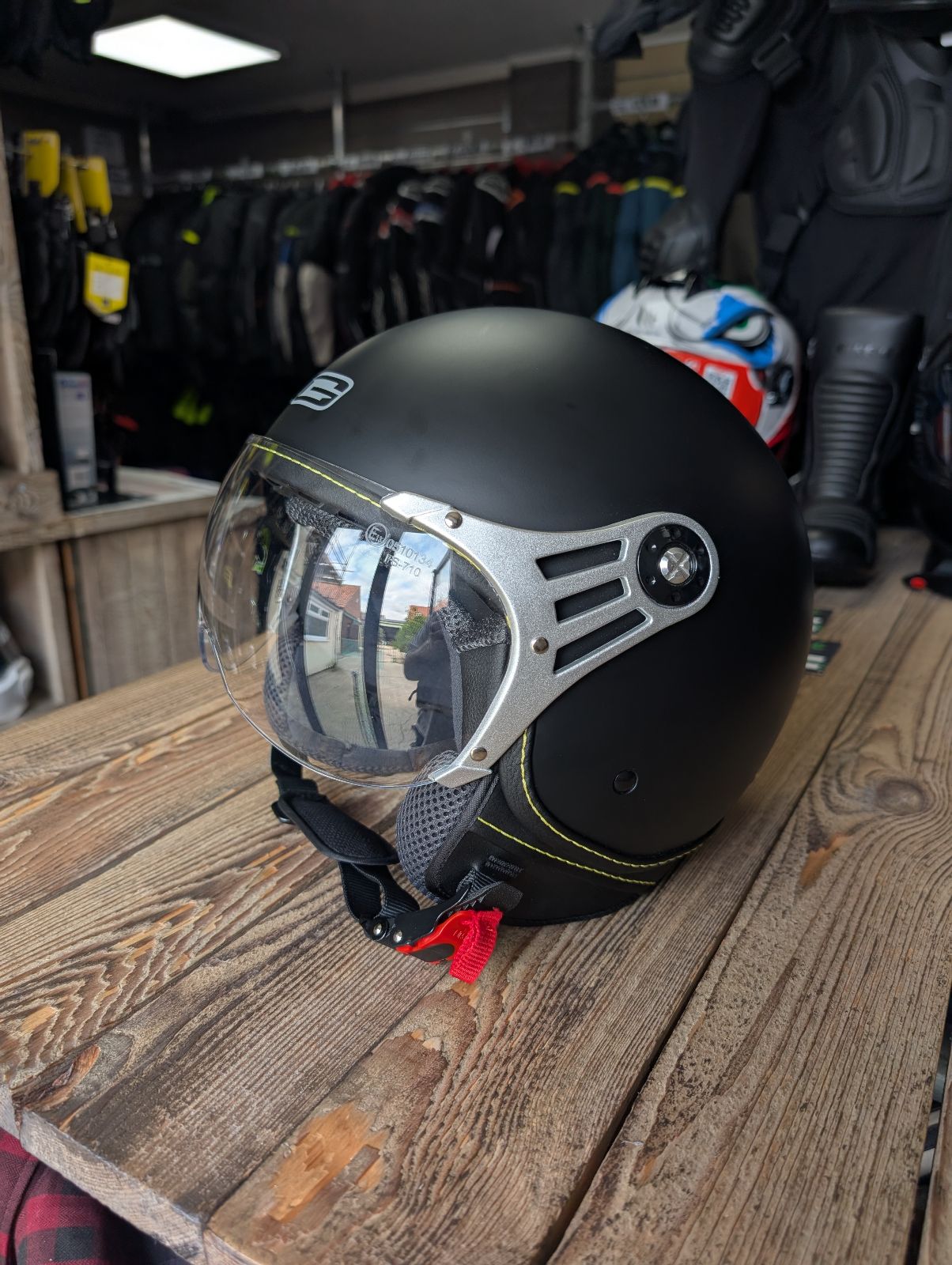 G-Mac Metro Evo Jet Open Face Motorcycle Helmet Satin Black - Medium