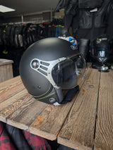 G-Mac Metro Evo Jet Open Face Motorcycle Helmet Satin Black - Medium