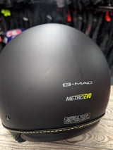 G-Mac Metro Evo Jet Open Face Motorcycle Helmet Satin Black - Large