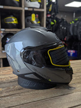 G-Mac Glide Evo Modular Flip Up DVS Motorcycle Helmet Gloss Gunmetal Grey Small