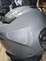 G-Mac Glide Evo Modular Flip Up DVS Motorcycle Helmet Gloss Gunmetal Grey Small