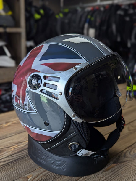 G-Mac Metro Evo Jet Open Face Motorcycle Helmet London Light - XLarge