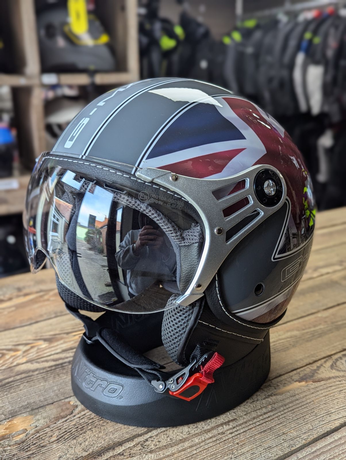 G-Mac Metro Evo Jet Open Face Motorcycle Helmet London Light - XLarge