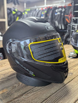 G-Mac Glide Evo Modular Flip Up DVS Motorcycle Helmet Satin Black - Large