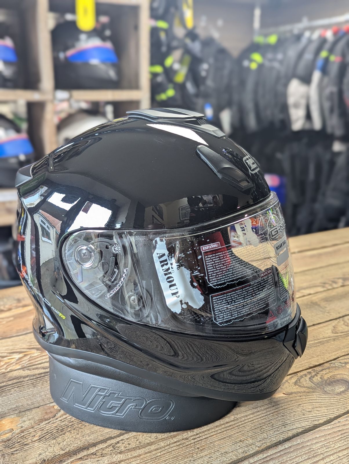 G-Mac Roar Evo Fibreglass Full Face Helmet - Gloss Black
