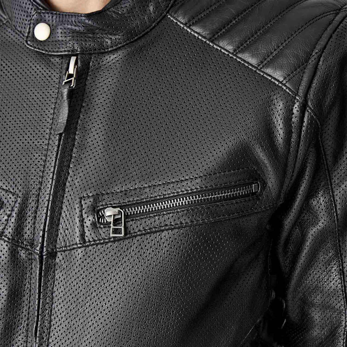 RST Roadster Air D3O Mens Vented Leather Motorcycle Jacket