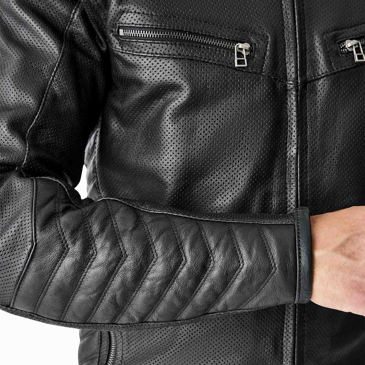 RST Roadster Air D3O Mens Vented Leather Motorcycle Jacket