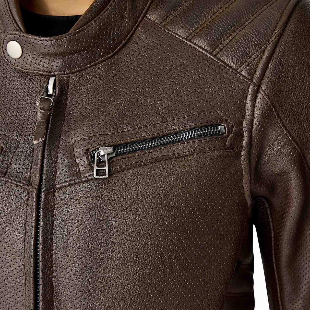 RST Roadster Air D3O Ladies Vented Leather Motorcycle Jacket