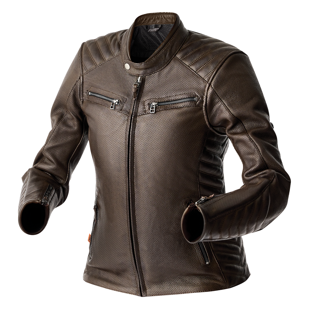 RST Roadster Air D3O Ladies Vented Leather Motorcycle Jacket