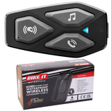 Interphone Ucom 3 Universal Bluetooth Intercom Single + Bike It Pro 2.0 Waterproof Phone Mount and Wireless Fast Charger Kit Bundle