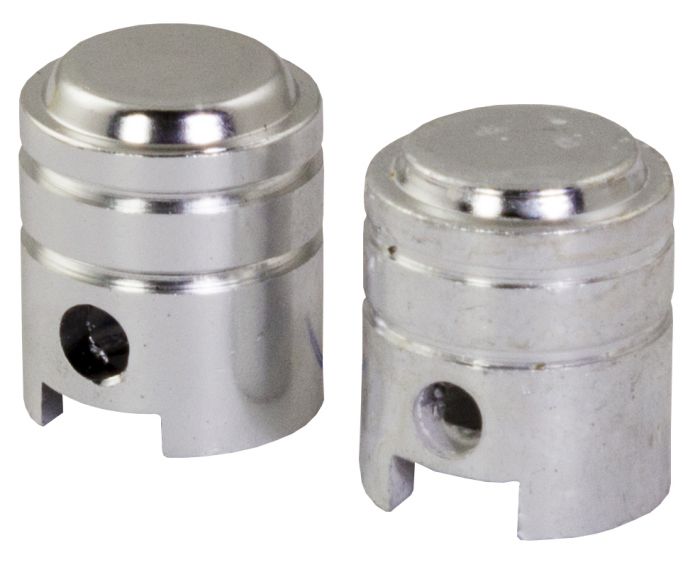 Bike It Small Piston Valve Caps - Chrome