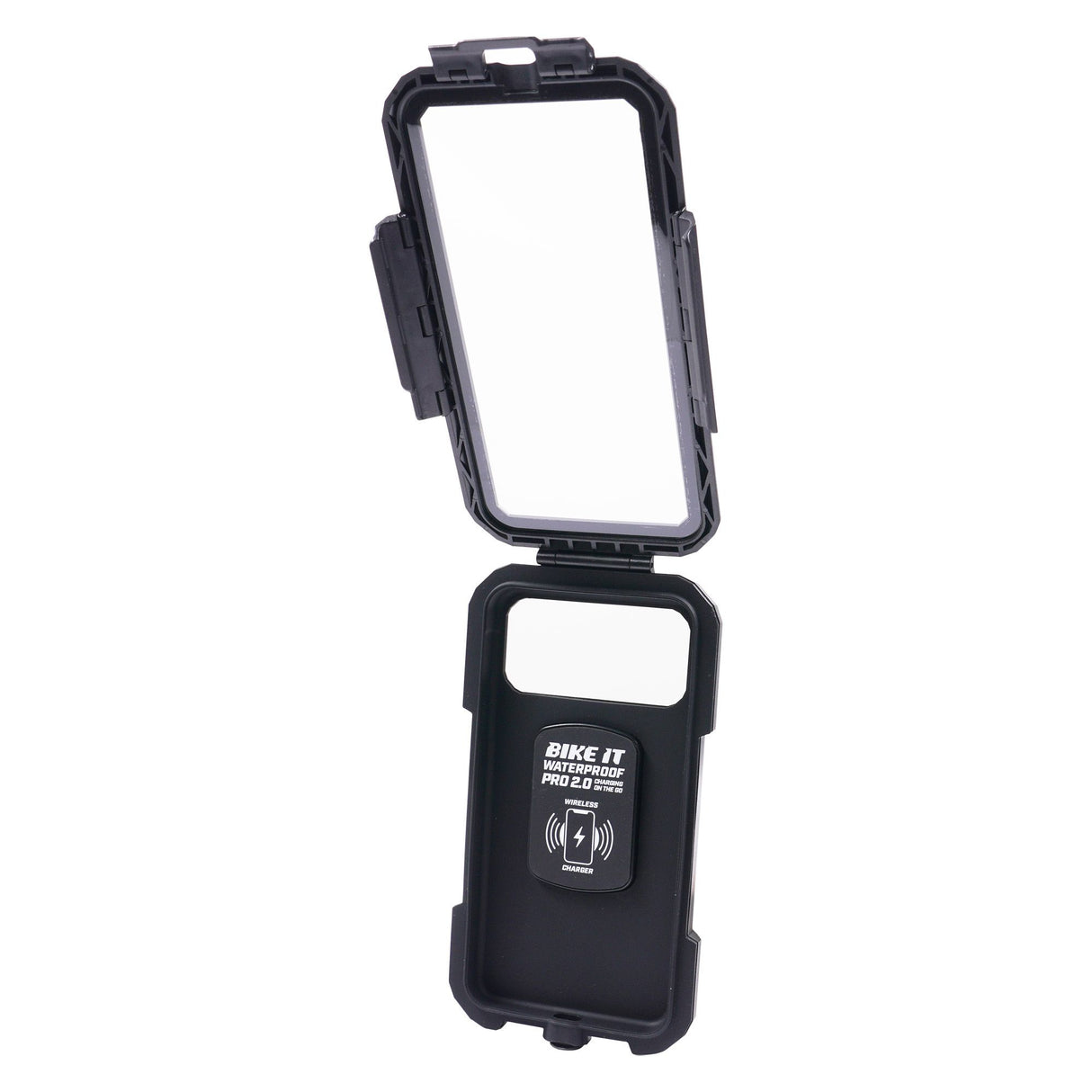 Bike It Pro 2 Waterproof Universal Motorcycle Case & Mount Wireless Charger and Anti-Vibration Mount Bundle