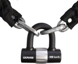 Oxford HD Chain & Padlock, Screamer7 Disc Lock and Reminder Cable Bundle Kit