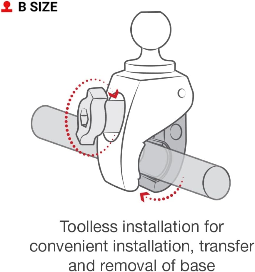 Ram mounts Touch Claw Small Clamp Base with Size B 1" Ball