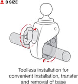 Ram mounts Touch Claw Small Clamp Base with Size B 1" Ball