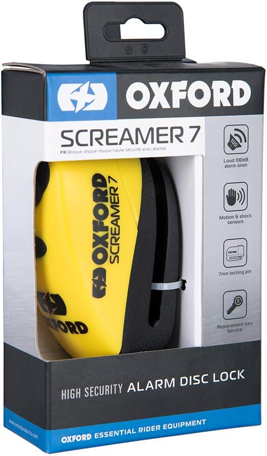 Oxford HD Chain & Padlock, Screamer7 Disc Lock and Reminder Cable Bundle Kit