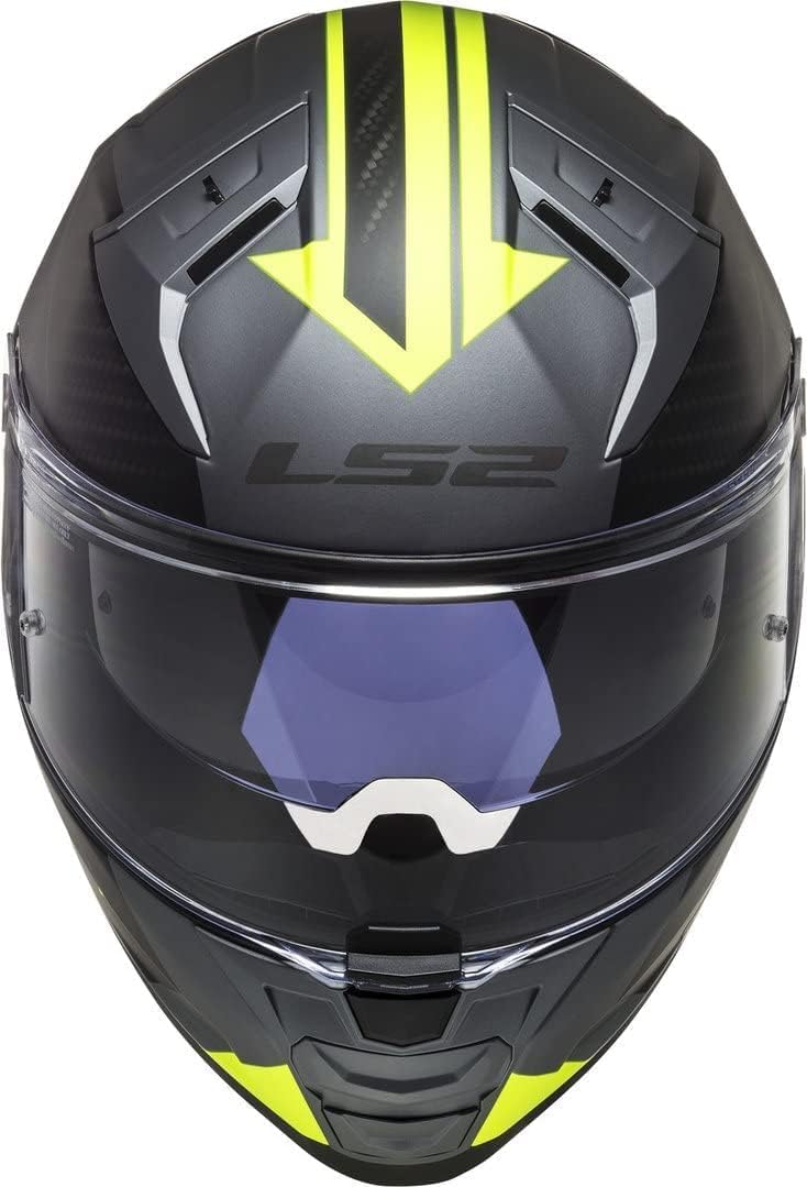 LS2 Vector II 2 Full Face Motorcycle Helmet FF811 ECE 22.06 Splitter Matt Titanium Yellow